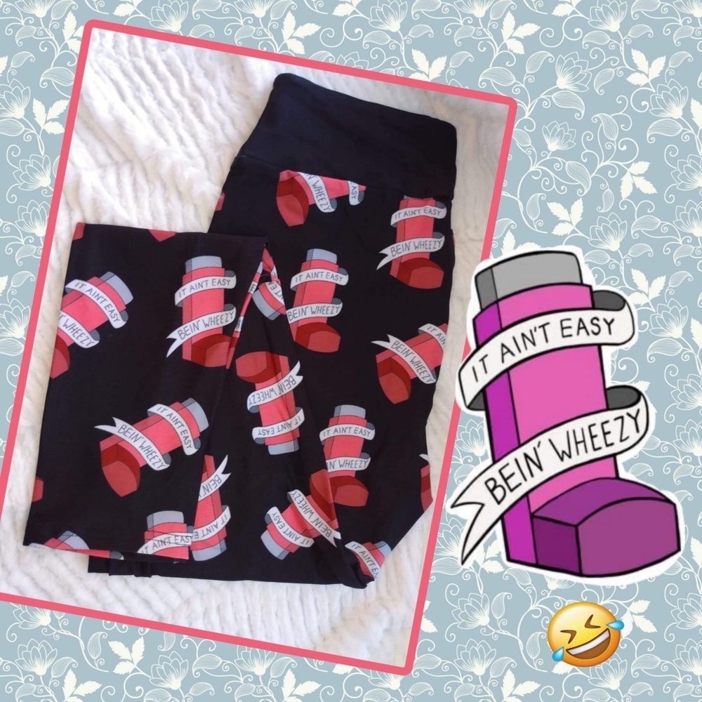 Asthma humor Leggings OS size 2-12